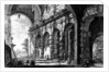 View of the Remains of the Temple of Claudius near the Church of Santi Giovanni e Paolo by Giovanni Battista Piranesi