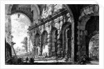 View of the Remains of the Temple of Claudius near the Church of Santi Giovanni e Paolo by Giovanni Battista Piranesi