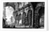 View of the Remains of the Temple of Claudius near the Church of Santi Giovanni e Paolo by Giovanni Battista Piranesi