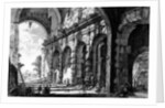View of the Remains of the Temple of Claudius near the Church of Santi Giovanni e Paolo by Giovanni Battista Piranesi