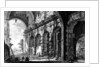 View of the Remains of the Temple of Claudius near the Church of Santi Giovanni e Paolo by Giovanni Battista Piranesi