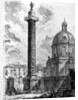View of Trajan's Column and the Church of SS Nome di Maria by Giovanni Battista Piranesi