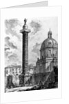 View of Trajan's Column and the Church of SS Nome di Maria by Giovanni Battista Piranesi