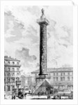 View of the Column of Marcus Aurelius in the Piazza Colonna by Giovanni Battista Piranesi
