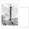 View of the Column of Marcus Aurelius in the Piazza Colonna by Giovanni Battista Piranesi