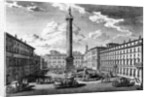 View of Piazza Colonna, Rome, 1752 by Giuseppe Vasi