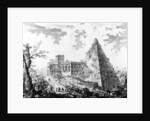 View of the Pyramid of Caius Cestius by Giovanni Battista Piranesi