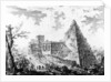 View of the Pyramid of Caius Cestius by Giovanni Battista Piranesi