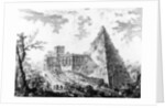 View of the Pyramid of Caius Cestius by Giovanni Battista Piranesi