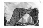 View of the ruined portico of the Villa dei Sette Bassi by Giovanni Battista Piranesi