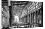 View of the interior of Basilica of San Paolo fuori le Mura by Giovanni Battista Piranesi