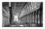 View of the interior of Basilica of San Paolo fuori le Mura by Giovanni Battista Piranesi
