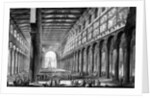 View of the interior of Basilica of San Paolo fuori le Mura by Giovanni Battista Piranesi