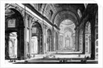 View of the interior of St. Peter's Basilica by Giovanni Battista Piranesi