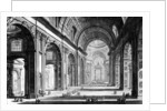 View of the interior of St. Peter's Basilica by Giovanni Battista Piranesi