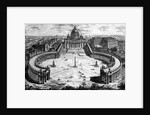 Bird's-eye view of St. Peter's Basilica and Piazza, form the 'Views of Rome' series, c.1760 by Giovanni Battista Piranesi
