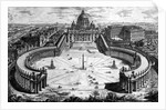 Bird's-eye view of St. Peter's Basilica and Piazza, form the 'Views of Rome' series, c.1760 by Giovanni Battista Piranesi