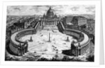Bird's-eye view of St. Peter's Basilica and Piazza, form the 'Views of Rome' series, c.1760 by Giovanni Battista Piranesi