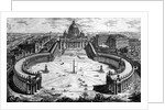 Bird's-eye view of St. Peter's Basilica and Piazza, form the 'Views of Rome' series, c.1760 by Giovanni Battista Piranesi