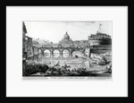 View of the Bridge and Castel Sant'Angelo by Giovanni Battista Piranesi