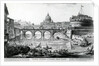 View of the Bridge and Castel Sant'Angelo by Giovanni Battista Piranesi