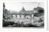 View of the Bridge and Castel Sant'Angelo by Giovanni Battista Piranesi