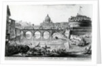View of the Bridge and Castel Sant'Angelo by Giovanni Battista Piranesi