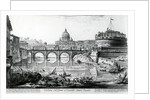 View of the Bridge and Castel Sant'Angelo by Giovanni Battista Piranesi