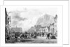The Castle from the Grass Market, Edinburgh, etched by George Cooke and Henry Le Keux, 1820 by Augustus Wall (after) Callcott