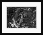 Inside of a Weavers Cottage in Ilay by Scottish School