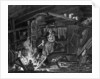 Inside of a Weavers Cottage in Ilay by Scottish School