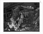 Inside of a Weavers Cottage in Ilay by Scottish School