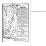 Map of the Trans-Siberian Railway, produced by J. Bartholomew & Co., c.1920 by English School
