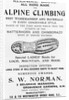 Advertisement for S. W. Norman Alpine Climbing Boots by English School