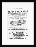 Advertisement for S. W. Norman Alpine Climbing Boots by English School