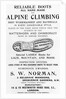 Advertisement for S. W. Norman Alpine Climbing Boots by English School