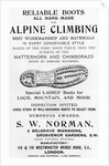 Advertisement for S. W. Norman Alpine Climbing Boots by English School