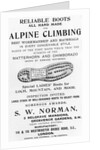 Advertisement for S. W. Norman Alpine Climbing Boots by English School