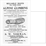 Advertisement for S. W. Norman Alpine Climbing Boots by English School