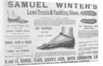 Advertisement for Samuel Winter's Lawn Tennis & Yachting Shoes by English School