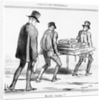 The Funeral March by Honore Daumier