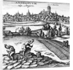 Andegavum vulgo Angiers , 1598 by German School