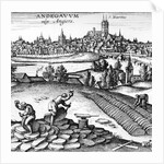 Andegavum vulgo Angiers , 1598 by German School