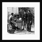 The Modern Potter: A Thrower at his lathe, 19th Century by English School