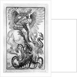 Bellepheron Slays the Chimeara, taken from 'The Wonder-Book for Girls and Boys' written by Nathaniel Hawthorne, 1852 by American School