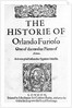 The Historie of Orlando Furioso by Ludovico Ariosto, 1594 by English School