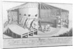A Perspective View and Section of an Engine Propos'd to be Built by Subscription which will shave Sixty Men a Minute, also Oyl comb and Powder their Wigs by English School