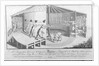 A Perspective View and Section of an Engine Propos'd to be Built by Subscription which will shave Sixty Men a Minute, also Oyl comb and Powder their Wigs by English School
