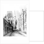 Durham Cathedral, East view from Bow Lane by English School