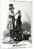The street-seller of crockery-ware bartering for old clothes, c.1840 by English School
